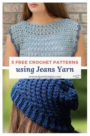5 Crochet Patterns Using Jeans Yarn Rescuedpawdesigns Com