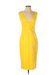 Details About Dsquared2 Women Yellow Casual Dress 42 Italian