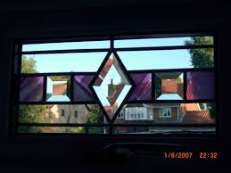 coloured and etched glass for windows