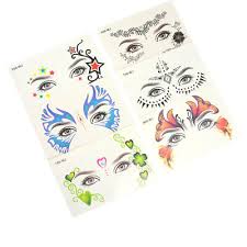 6 pcs arm tattoos eye makeup stickers