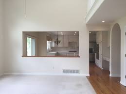 Single wall open kitchens usually bears a set of cabinetry on one side allowing ease of circulation and space serving. Tearing Out A Half Wall Between Kitchen And Family Rooms House Of Hepworths