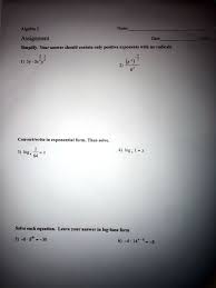 Convert To Exponential Form Then Solve