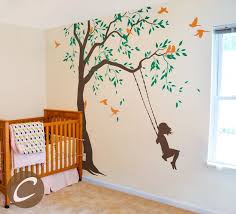 Nursery Tree Decal With Swings And