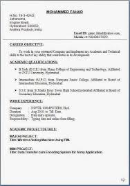 Mca Fresher Resume Format   Free Resume Example And Writing Download Computersmeeting cf Master of Computer Application  MCA  Resume Format    