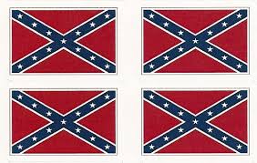 confederate 1 5 x 1 inch flag stickers