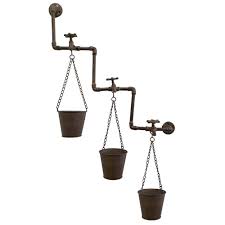 Zig Zag 3 Tier Faucet Iron Wall Planter