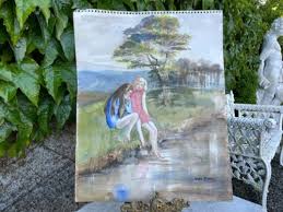 Vintage Water Colour Painting Velch