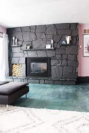 painted rock fireplaces
