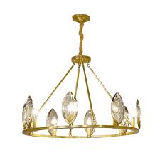 Us 708 48 18 Off Luxury Crystal Chandelier Lighting Modern Copper Lamp 6 Lights 8 Lights Lustre Cristal Foyer Chandelier On Aliexpress