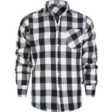 Maybe you would like to learn more about one of these? Black And White Flannel Woven Long Sleeve Shirt Men Mens Checkered Shirt Casual Shirts For Men