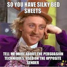 so-you-have-silky-bed-sheets-tell-me-more-about-the-persuasion-techniques-used-on-the-opposite-gender-thumb.jpg via Relatably.com