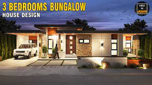 3 bedrooms modern bungalow house design