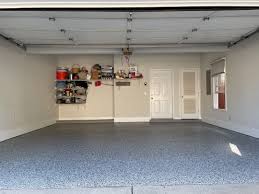 garage floor with concrete coating