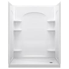 Shower pans, cheap shower stalls, handicap showers, lowes shower stalls with seats, shower chairs, shower heads lowes, tub shower combo units, tiny shower stall. Sterling Ensemble White 4 Piece 60 In X 30 In X 76 In Alcove Shower Kit In The Shower Stalls Enclosures Department At Lowes Com