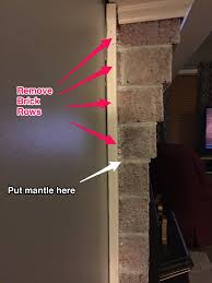 Remove Some Brick Lower Mantle For Tv