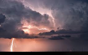 thunderstorm lightning natural scenery