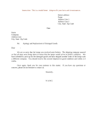 complaint letter for damaged goods pdf