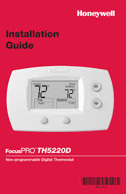 Honeywell makes a wide variety of quality thermostats. Honeywell Focuspro Th5220d Installation Manual Pdf Download Manualslib