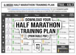 6 week half marathon training plan