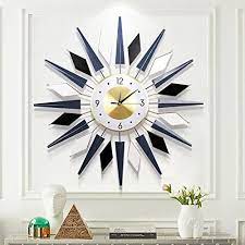 Fmtad Large Wall Clock Metal Decorative