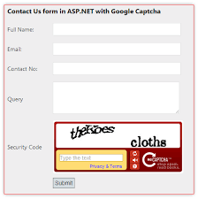 how to use google recaptcha in asp net