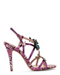 Purple Vandi Metallic Butterfly Sandals C21