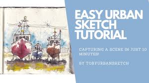 easy urban sketch tutorial how to