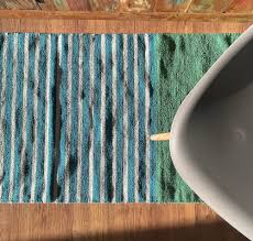 indian cotton rugs blue green