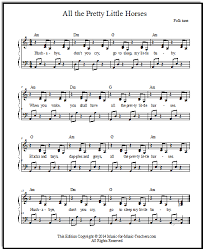 Download Piano Sheet Music Free For All The Pretty Little Horses