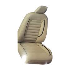 Car Front Off White Leather Seat Cover