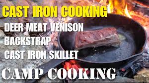 cooking venison backstrap in cast iron