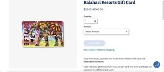 does kalahari resorts accept gift cards