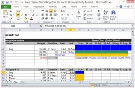 Free Channel Marketing Plan Template For Excel