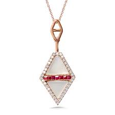 geometric diamond ruby mother of