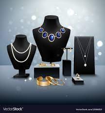 realistic jewelry display royalty free