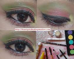 eye makeup tutorial pink and green