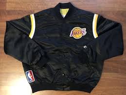 Vintage chicago blackhawks nhl mens starter satin bomber jacket snap button sz l. Vintage Los Angeles Lakers Starter Satin Jacket Men S Size Xl Black Gold For Sale In Garden Grove Ca Offerup Satin Jackets Jackets Lakers Jacket