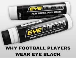 why football players put black under