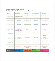 Free Download Camp Daily Activity Schedule Template Day Cub Scout