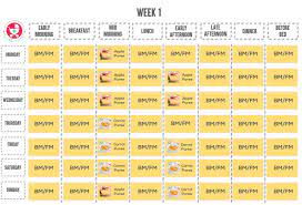 6 months baby food chart with