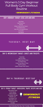 day beginner full body gym workout plan