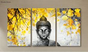 meditating dark buddha print canvas