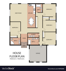 house floor plan with furniture and