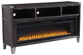 Todoe Large Tv Stand With Fireplace
