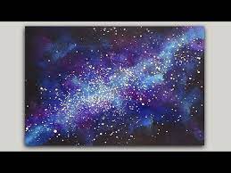 Sponge Painting A Galaxy With Acrylic