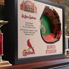 St Louis Cardinals 25 Layer Stadiumview 3d Wall Art Busch Stadium