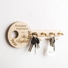 personalised wooden key holder by