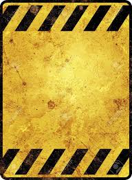 An Rusty Warning Sign Template In Yellow And Black