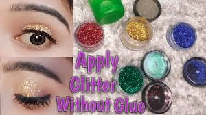 how to apply loose glitter without glue