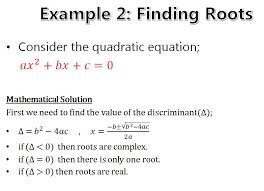 C Code Snippets 2 Finding Roots Of